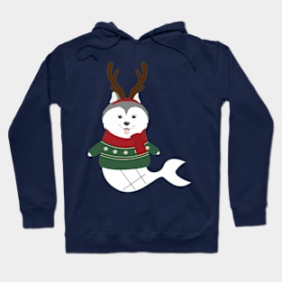 Happy Pet Mermaid in Ugly Christmas Sweaters Hoodie